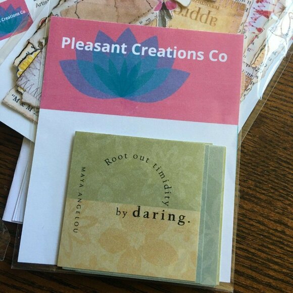 Maya Angelo Quote Cards Junk Journaling Supplies Scrapbook Ephemera Pack 12 mq - Picture 10 of 10
